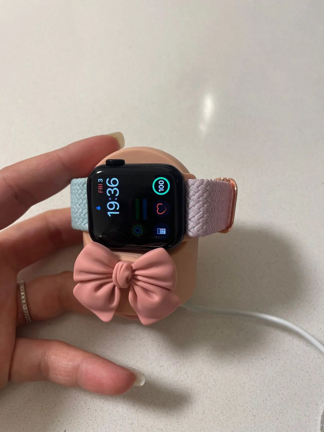 Customer photo review of Appel Watch Nylonband "Flow"
