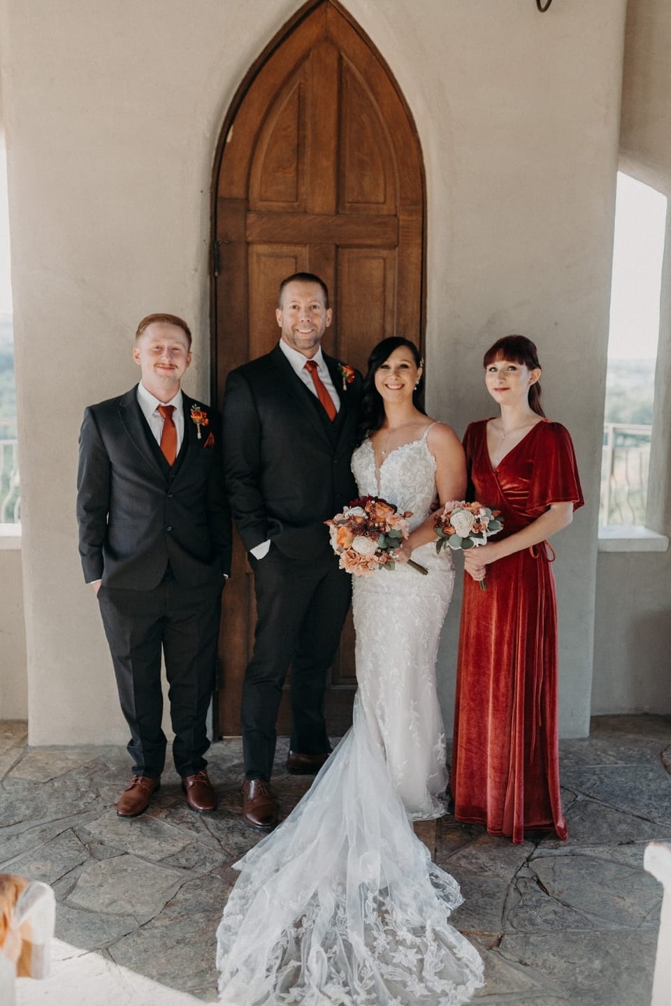 Customer photo review of Terracotta Satin Necktie