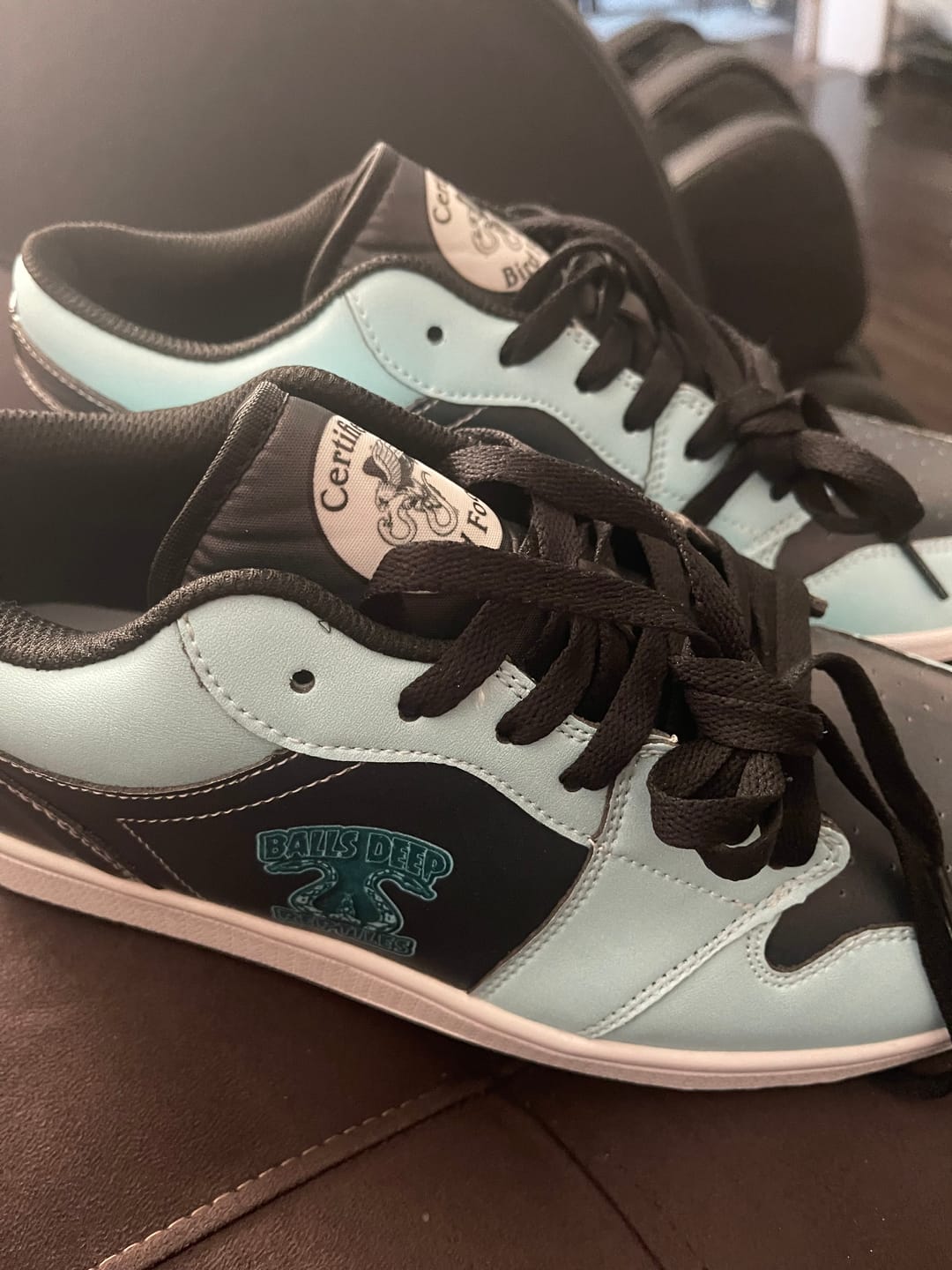 Customer photo review of Personalized Sneakers, Custom Sneakers, Put name or business name on it, AJ1-C03200
