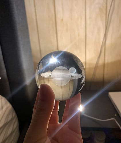 Customer photo review of Saturn Crystal Ball Night Light