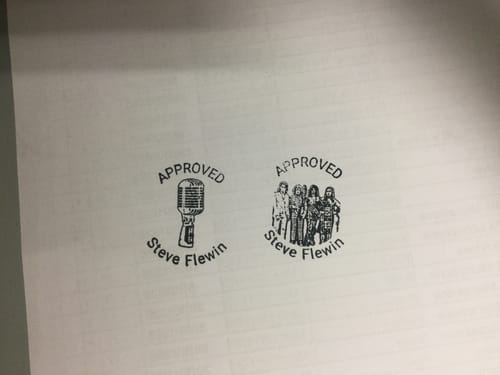 Customer photo review of Wooden Handle Face Stamp