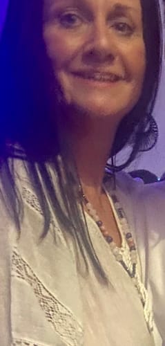 Customer photo review of Generosity and Love - Hematite Rosary with Rhodonite and Rose Quartz