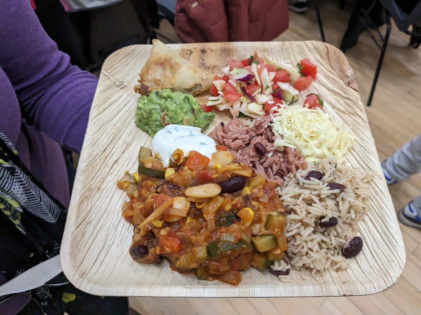 Customer photo review of 20cm (8") Compostable Square Bagasse Disposable Plates
