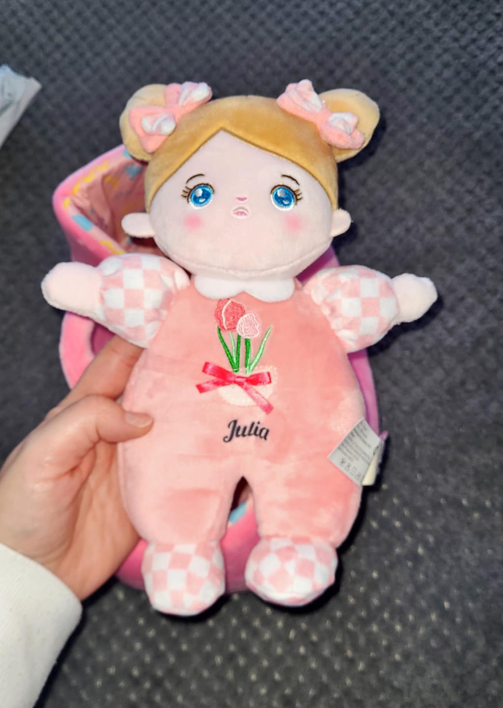 Customer photo review of Personalized 10 Inch Plush Doll