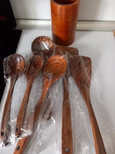 Customer photo review of Spatule en bois cuisine