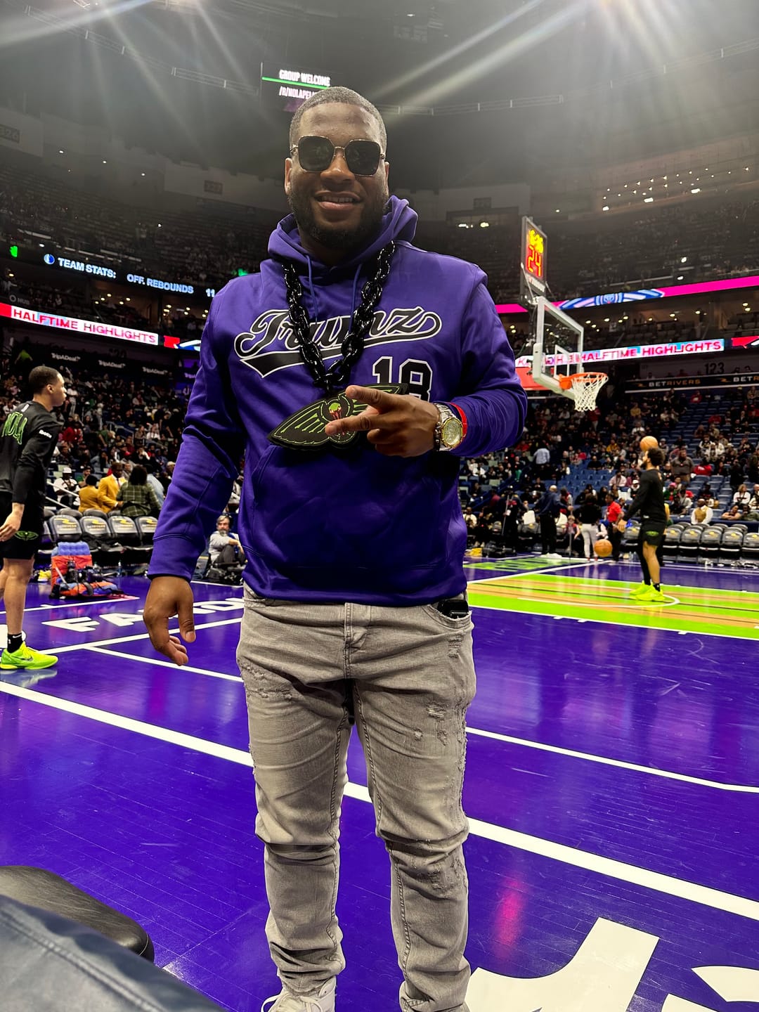 Customer photo review of Purple Jrumz Squad Hoodie