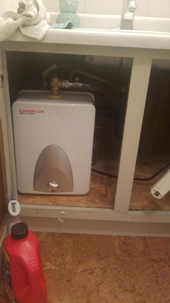 Customer photo review of Camplux Electric Mini Tank Point of Use Water Heater 120V - 6.0 Gallon