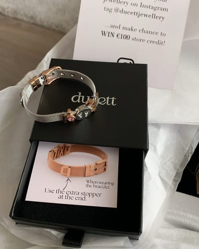 Customer photo review of Mesh bracelet silver/rosé gold