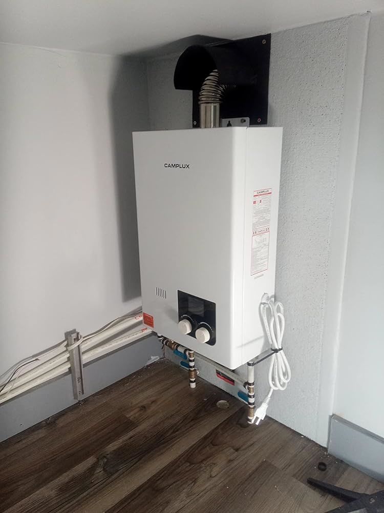 Customer photo review of Camplux Instant Indoor Tankless Gas Water Heater 2.64 GPM | White