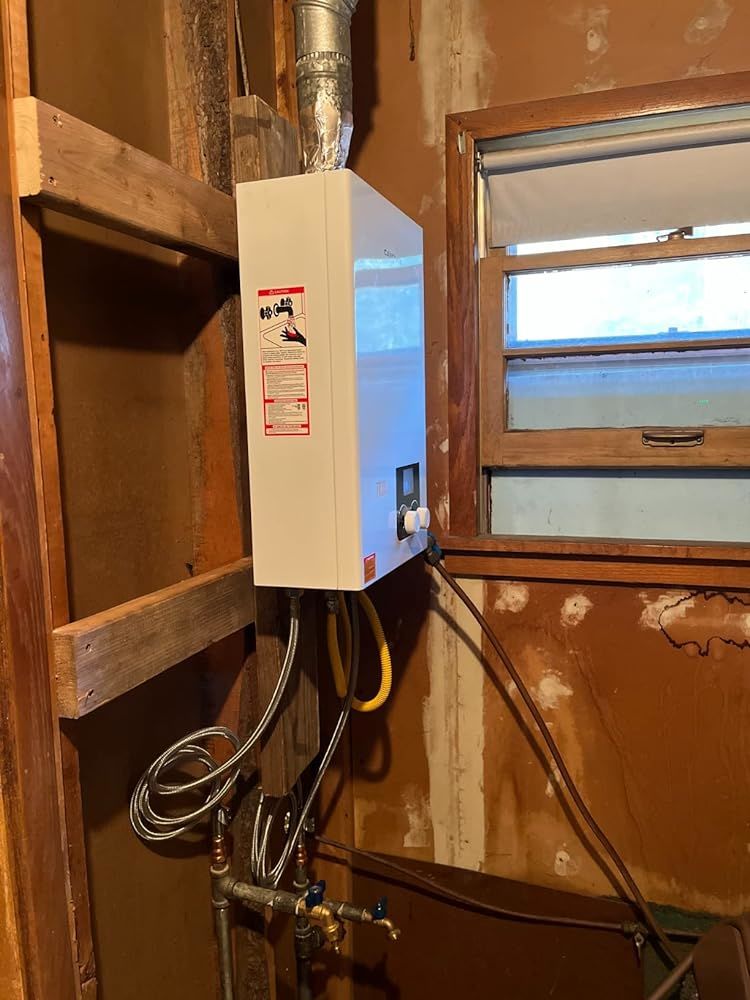 Customer photo review of Camplux Instant Indoor Tankless Gas Water Heater 2.64 GPM | White