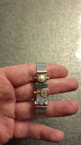 Customer photo review of Mesh bracelet silver/rosé gold