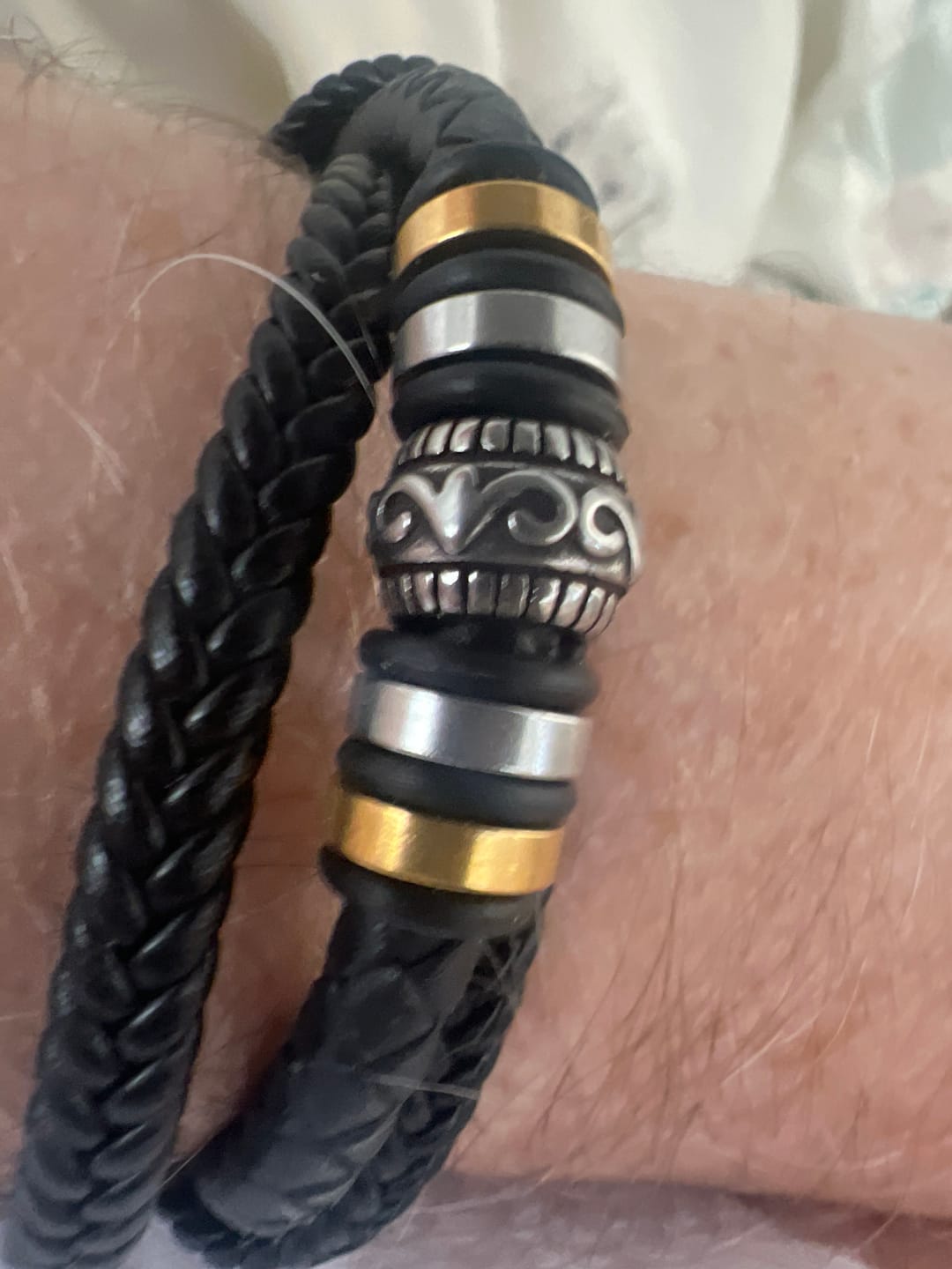 Customer photo review of To My Son | Love You Forever | Leather Braid Bracelet