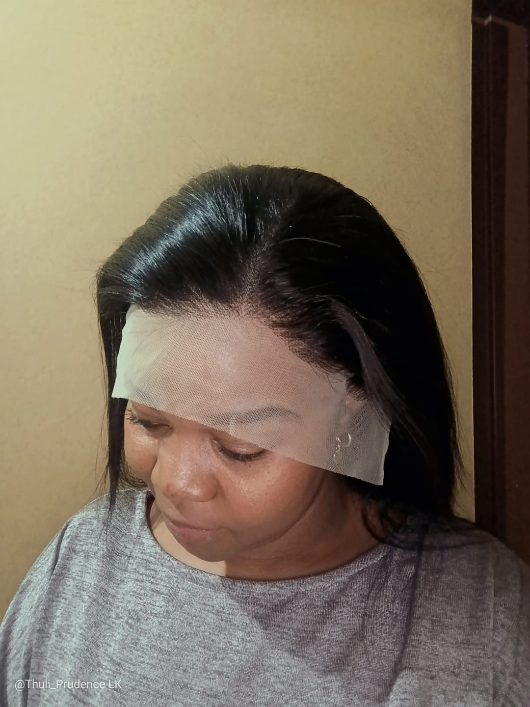 Customer photo review of Brazilian 13x4 Lace Frontal Wig Straight