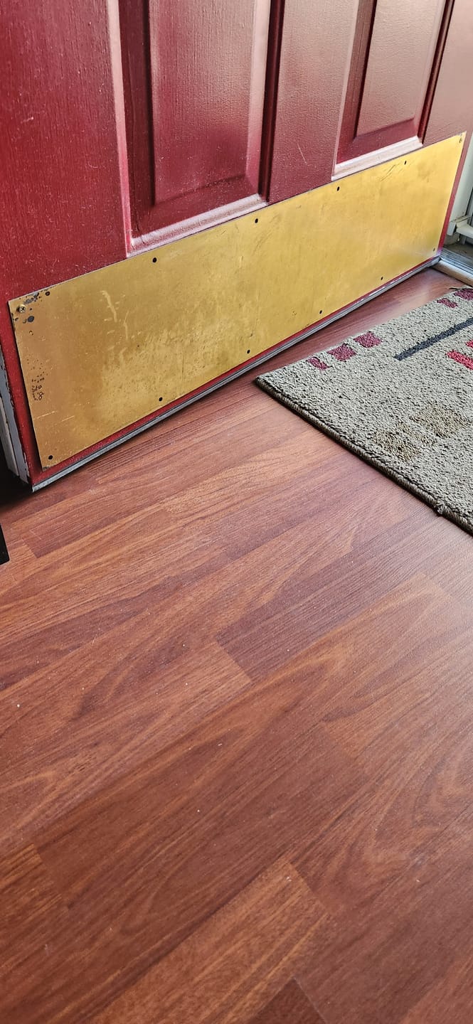 Customer photo review of Pease Slide-On Steel Door Sweep