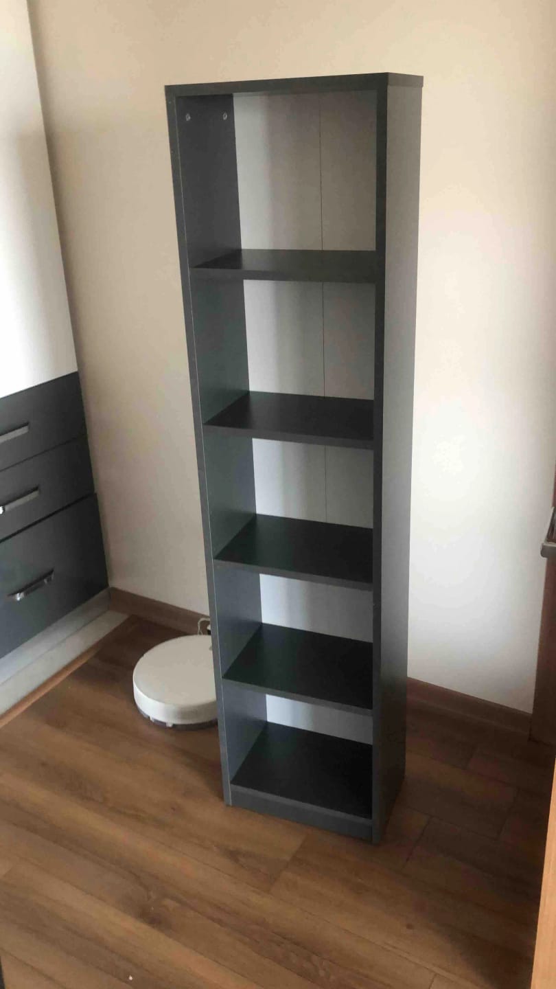 Customer photo review of Rani HC111 Kitaplık 5 Raflı Çalışma Odası Kütüphane Modern Duvar Rafı Antrasit