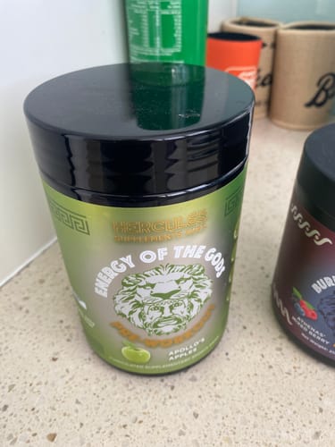 Customer photo review of Energy of The Gods - High Stim Pre Workout