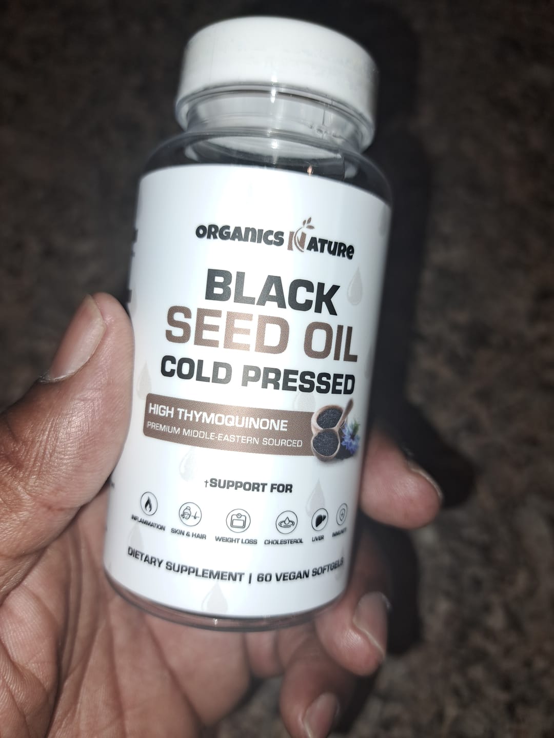 Customer photo review of Black Seed Oil Capsules Cold Pressed