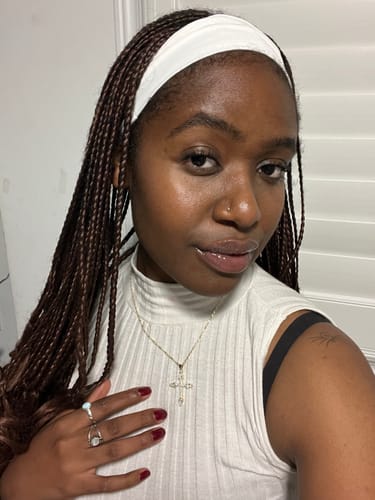 Customer photo review of Sacred Cross Necklace