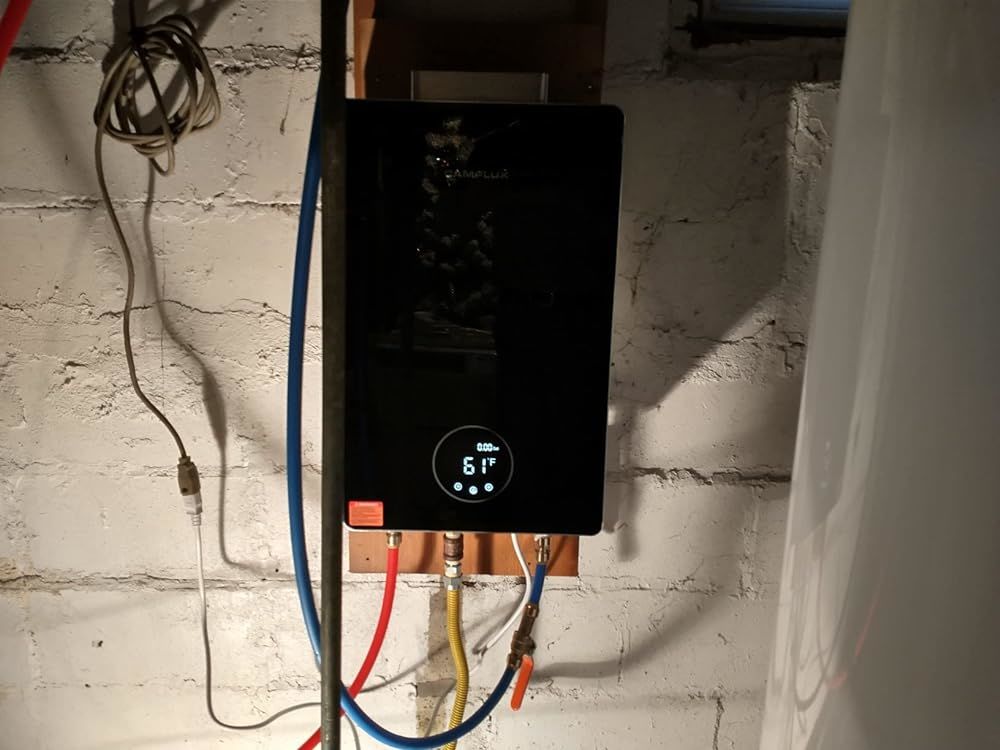 Customer photo review of Camplux Instant Indoor Tankless Gas Water Heater 3.18 GPM | Black