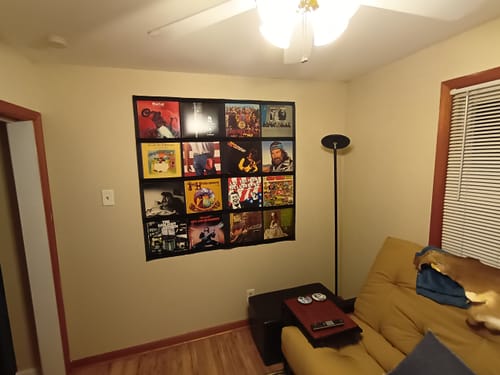 Customer photo review of 12" Vinyl Record Display Frame - LP Wall Storage