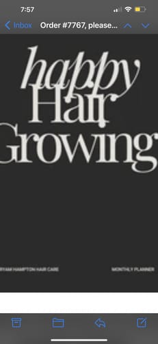 Customer photo review of Happy Hair Growing (10 week hair growth routine)