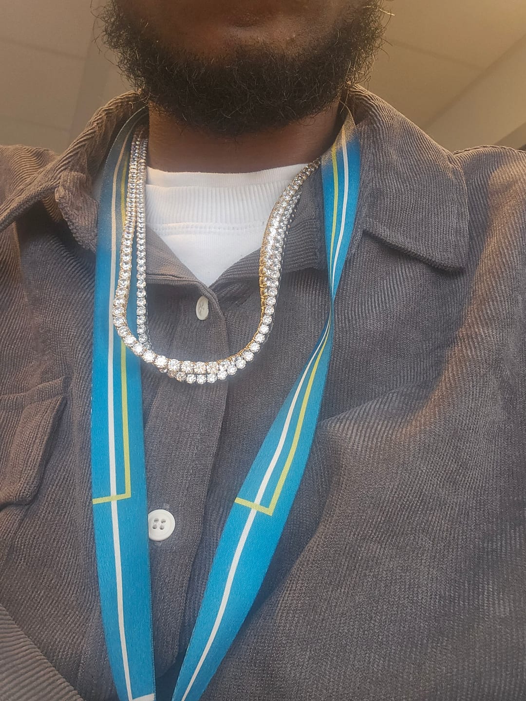 Customer photo review of ICE BREAKER CHAIN. - 5MM 18K GOLD