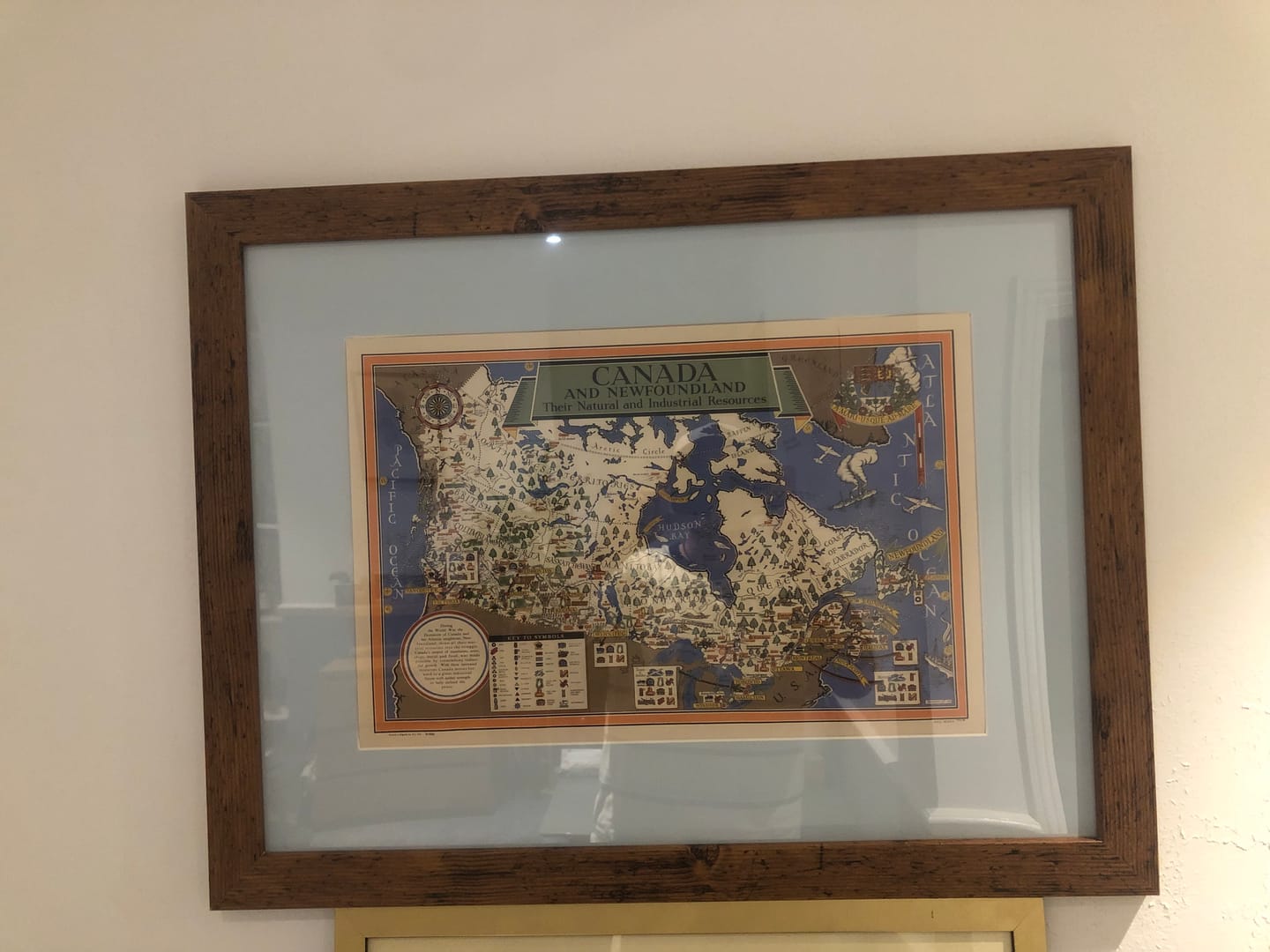 Customer photo review of Old Map of Canada, 1942 by Max Gill - World War 2 Map of Natural & Industrial Resources