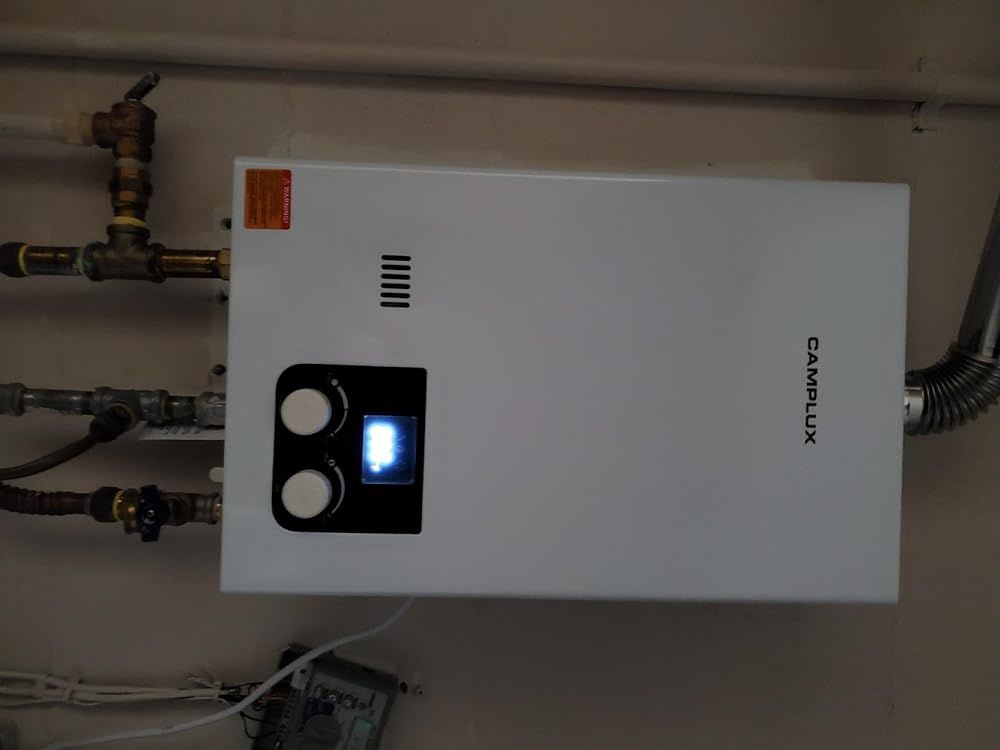 Customer photo review of Camplux Instant Indoor Tankless Gas Water Heater 2.64 GPM | White