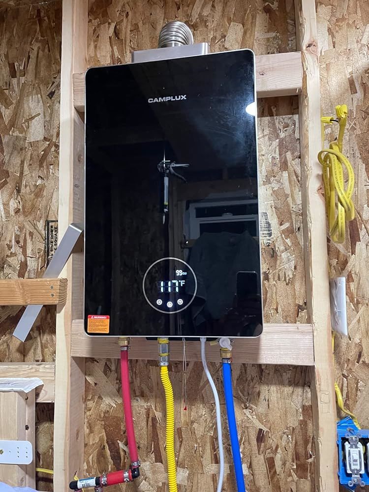 Customer photo review of Camplux Instant Indoor Tankless Gas Water Heater 3.18 GPM | Black