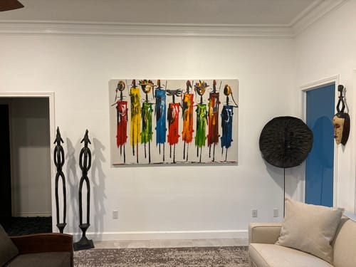 Customer photo review of Abstract Wall Art "Tribe"