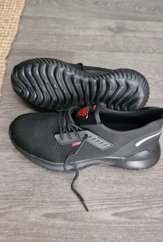 Customer photo review of Men's and Women's Safety Shoes - Indestructible Sneakers - Ultra Solid Shell