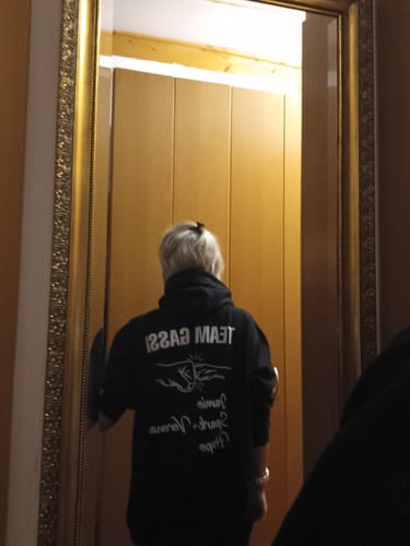 Customer photo review of Team Gassi Fauststoß - Individueller Hoodie Unisex Rückendruck