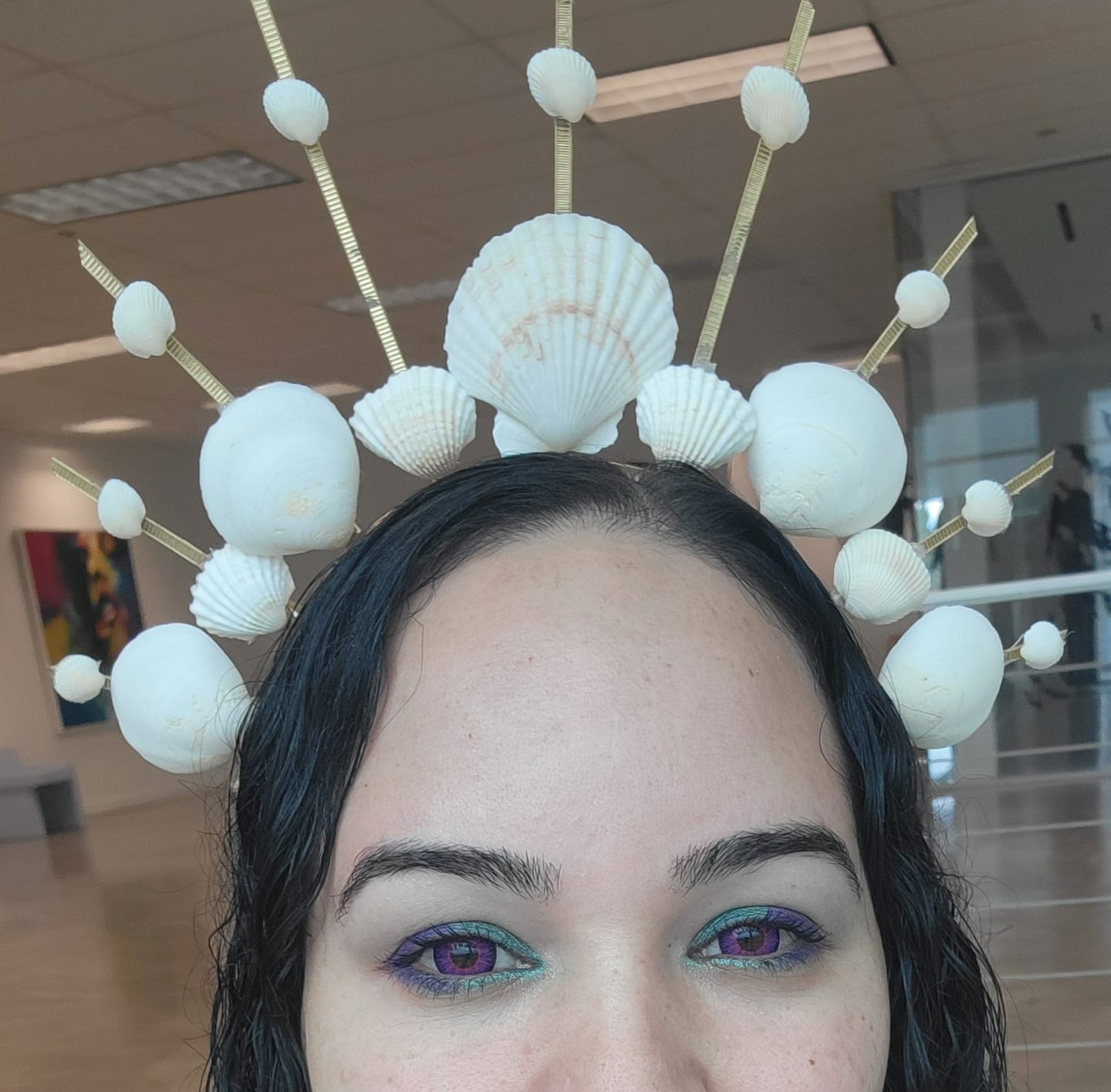 Customer photo review of Vega Violet Purple Prescription Coloured Contact Lenses
