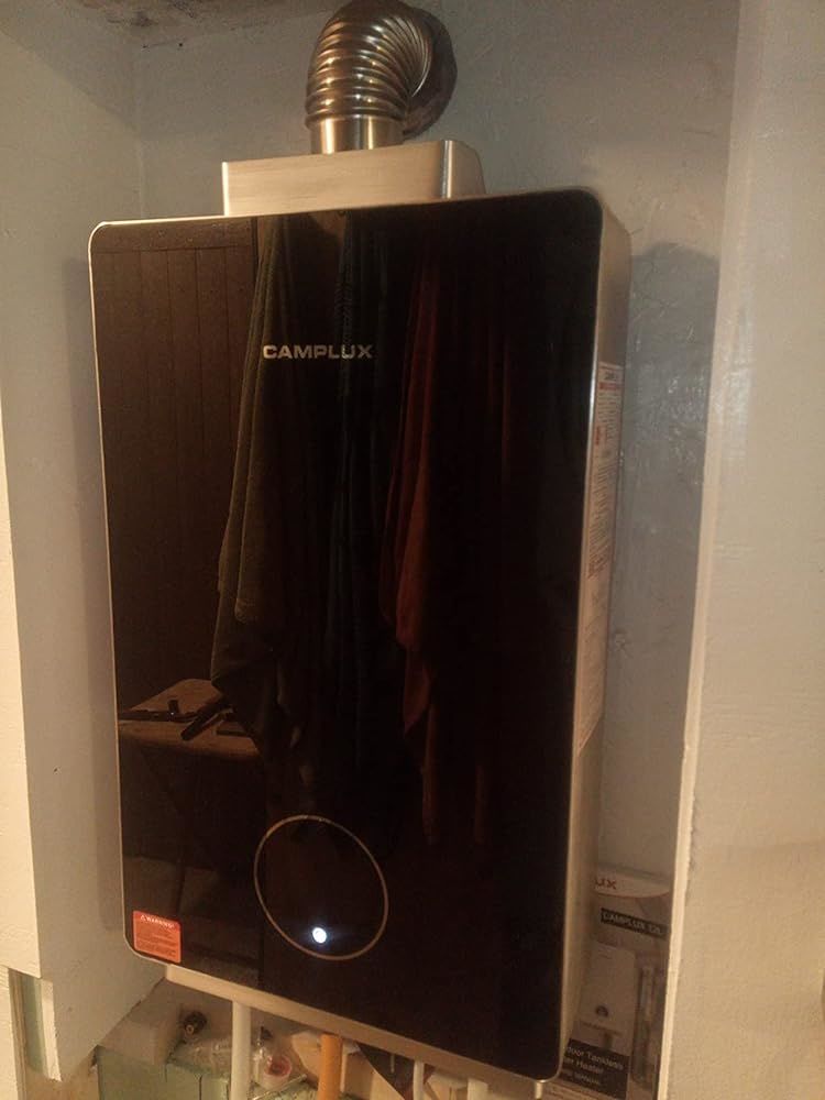 Customer photo review of Camplux Instant Indoor Tankless Gas Water Heater 3.18 GPM | Black