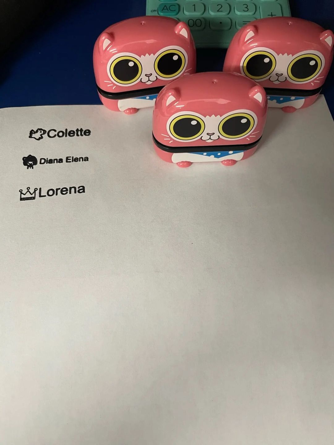 Customer photo review of NameStamp-Cute Animal Name Stamp