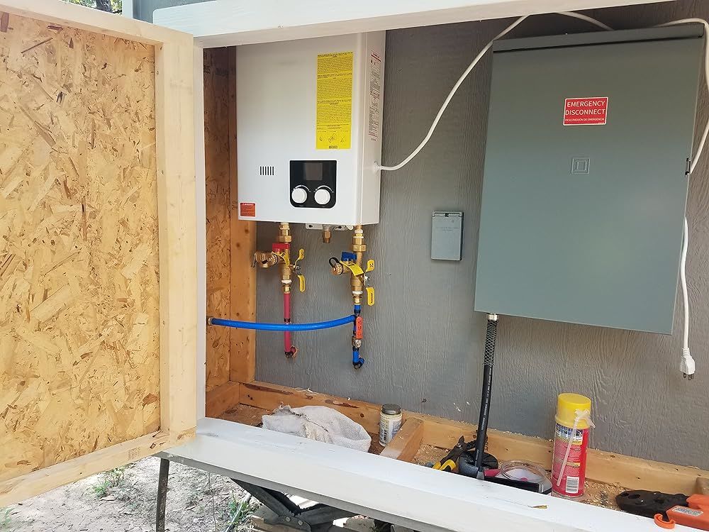 Customer photo review of Camplux Instant Indoor Tankless Gas Water Heater 2.64 GPM | White