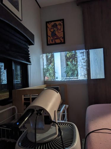 Customer photo review of Full HD Mini Portable Projector