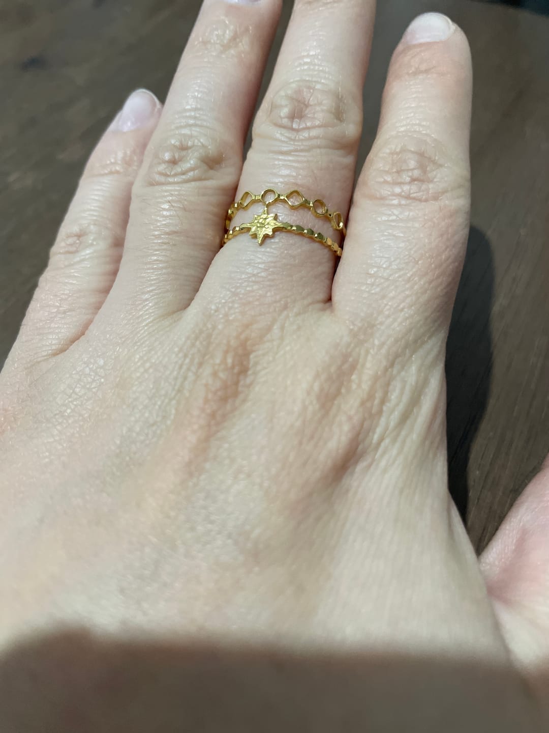 Customer photo review of Anillo Ajustable Star