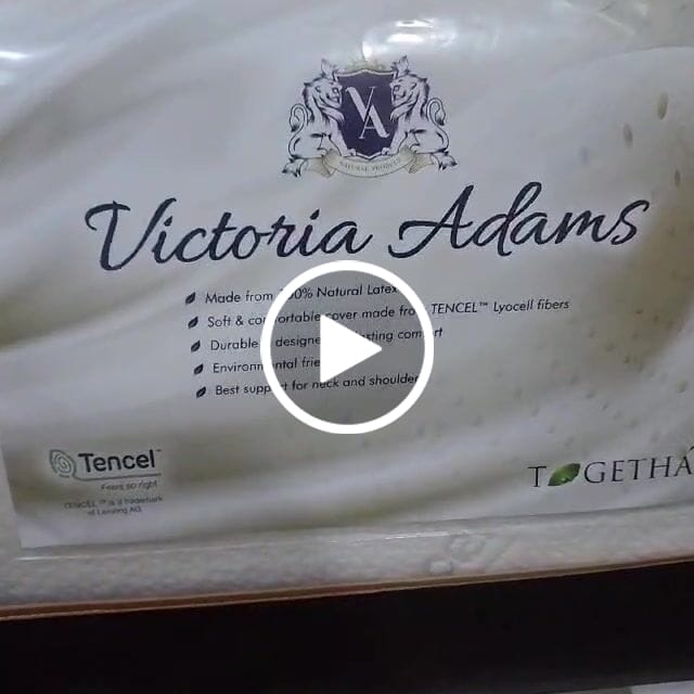 Customer video review of Getha Togetha Victoria Adams Latex Pillow