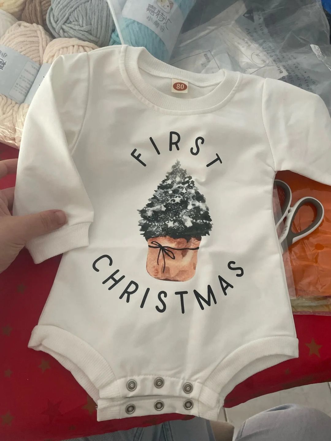 Customer photo review of My First Christmas Bodysuit