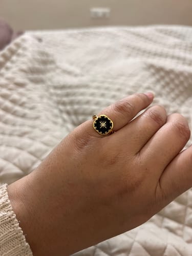 Customer photo review of Golden Diamond Star Ring