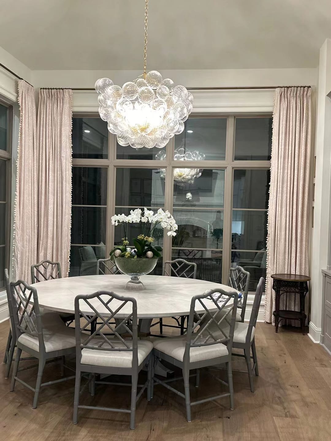 Customer photo review of Modern Decorative Swirled Glass Cluster Bubble Chandelier