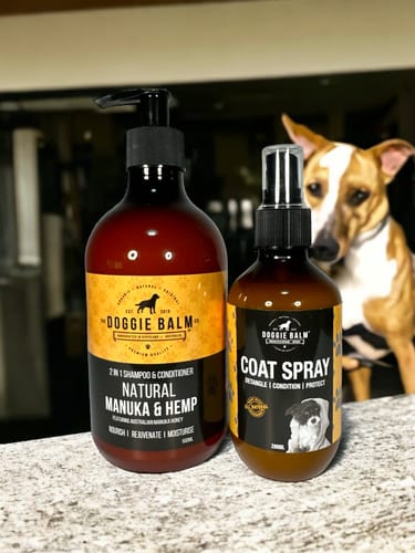 Customer photo review of DoggieBalm Natural Manuka & Hemp Shampoo and Conditioner