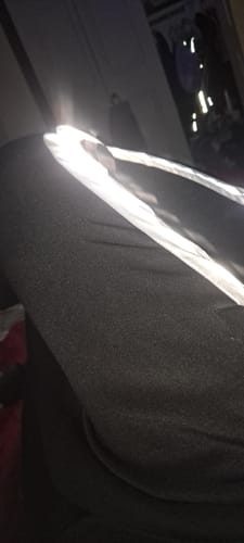 Customer photo review of Reflective Stripe Track Pants (Black)