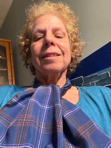 Customer photo review of Jewish Tartan Scarf K23