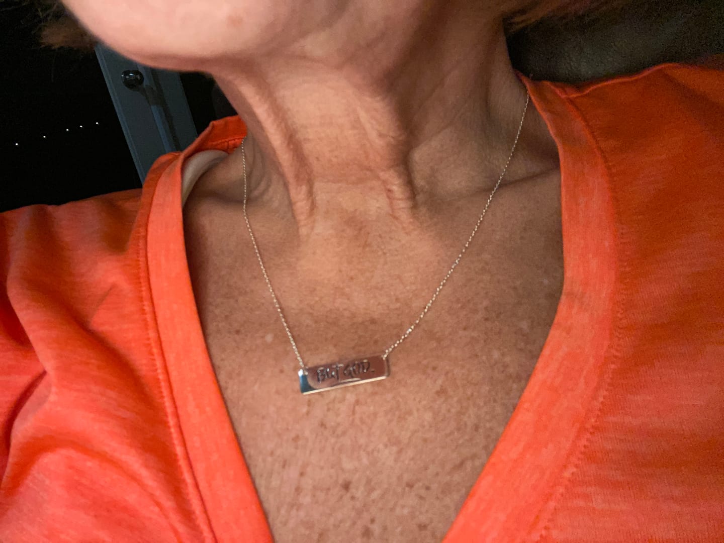 Customer photo review of but God necklace