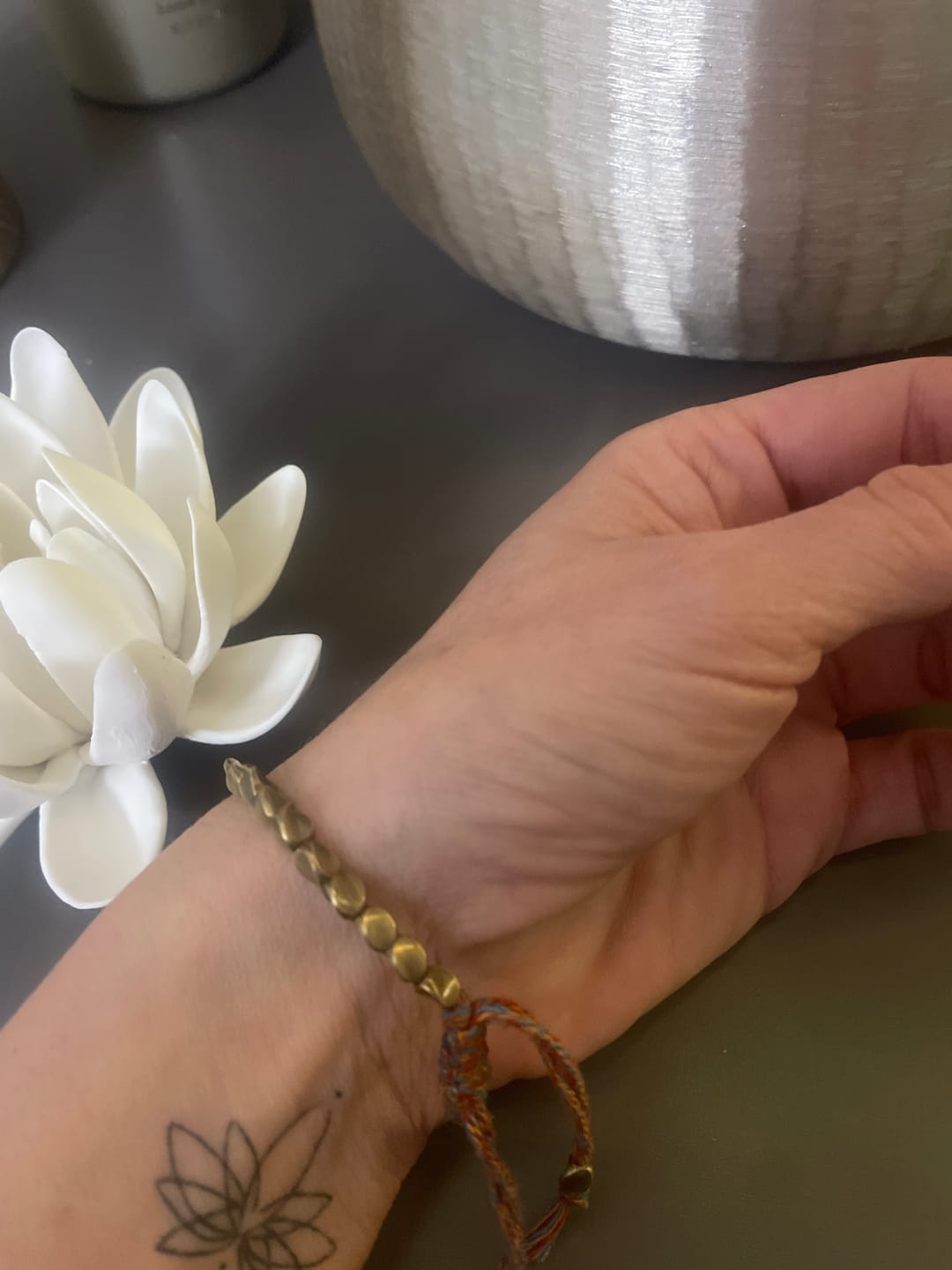 Customer photo review of Edles Tibetisches Glücksarmband