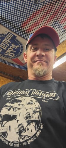 Customer photo review of Low Down Leaving Sun Shirt