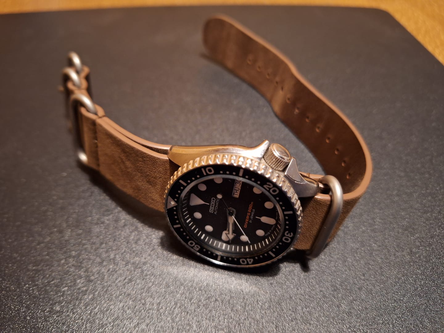 Customer photo review of 22mm Wide Cowhide strap | Suitable for all watches with 22mm lug width
