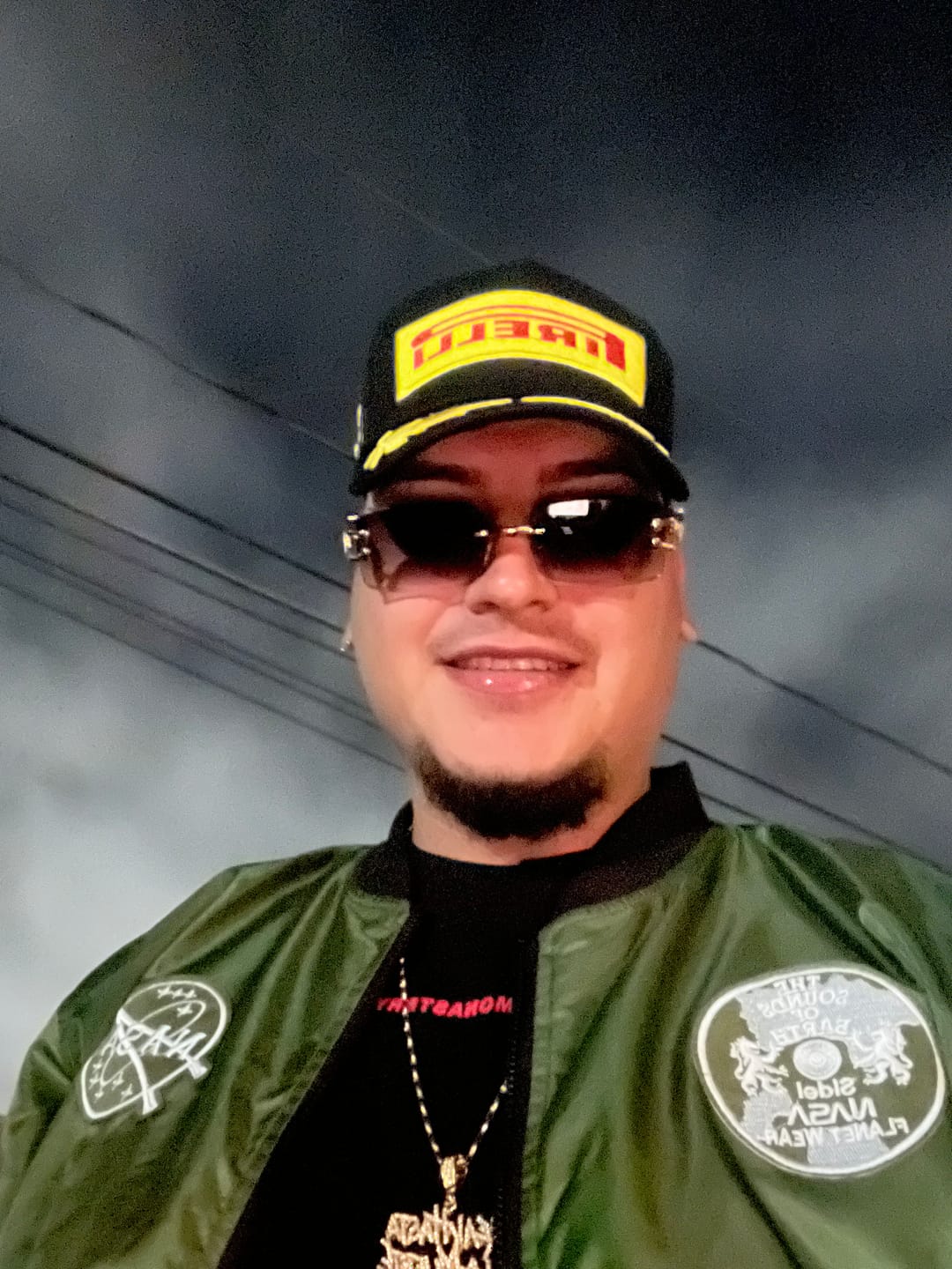 Customer photo review of Reversible NASA Embroidered Patch Bomber Jacket